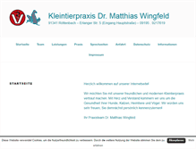 Tablet Screenshot of kleintierpraxis-roettenbach.de